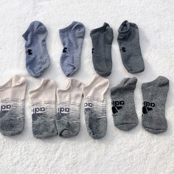 Mens Adidas Under Amour socks Low Cut Sz. 8-13 Five Pair - Picture 1 of 3